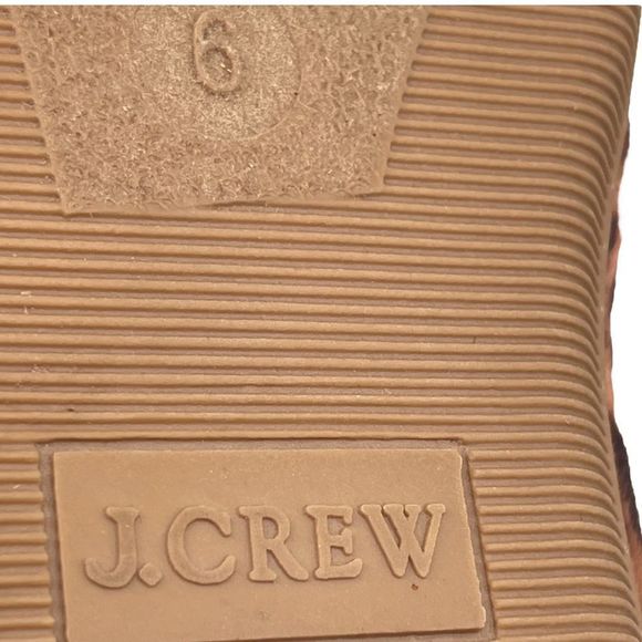 J.Crew Factory Leopard Calf Hair Moccasin Slippers  Size 6 - Picture 11 of 11